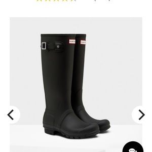 Hunter Women’s original tall rain boots: black